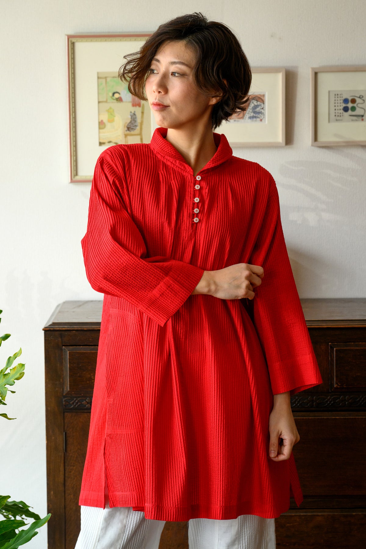 プルオーバーブラウス ウォッシャブル】ソフトタイプライタープルオーバーブラウス(トップス