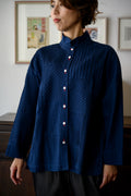 Patchwork pintuck<br> Blouse jacket NV