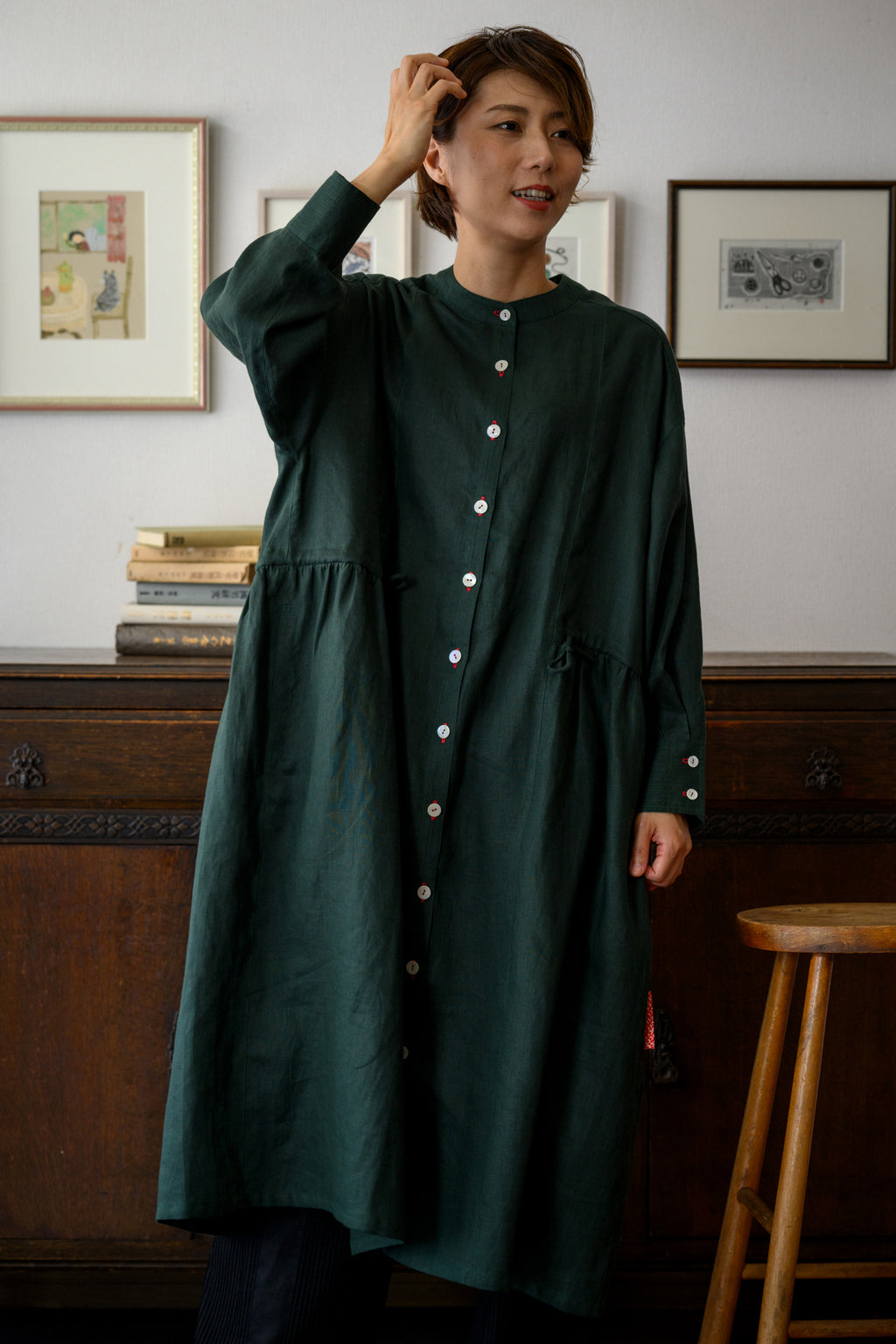 Belgian linen<br> 2-way dress