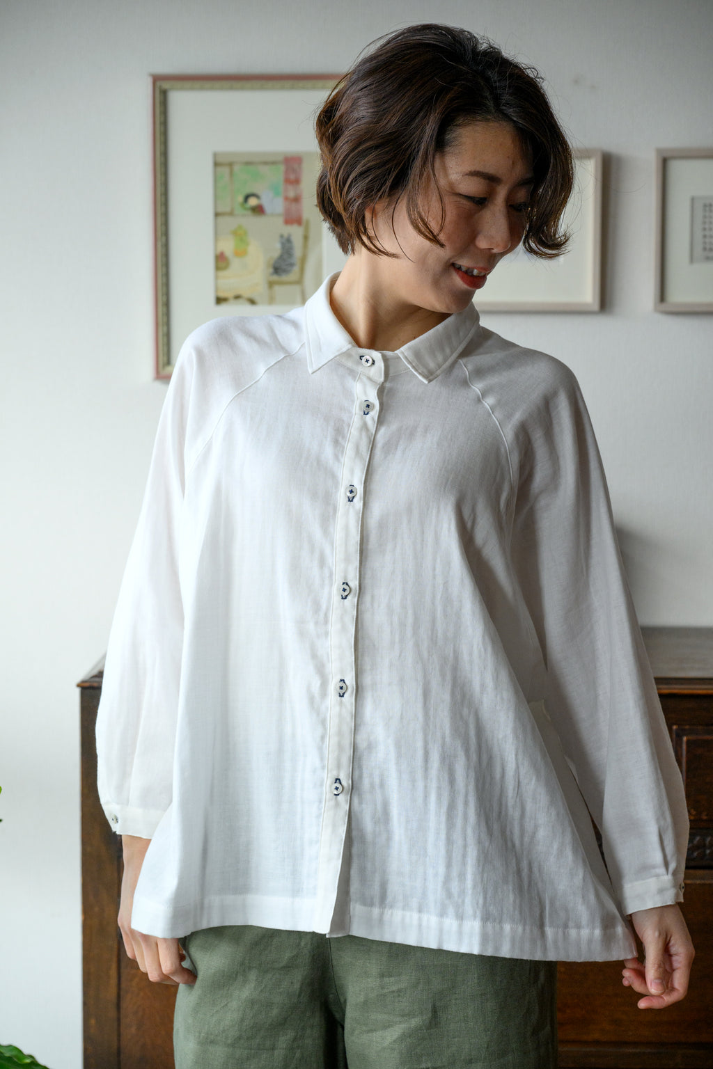 Double gauze blouse