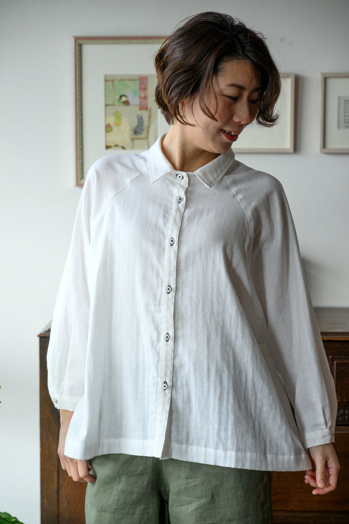 Double gauze blouse
