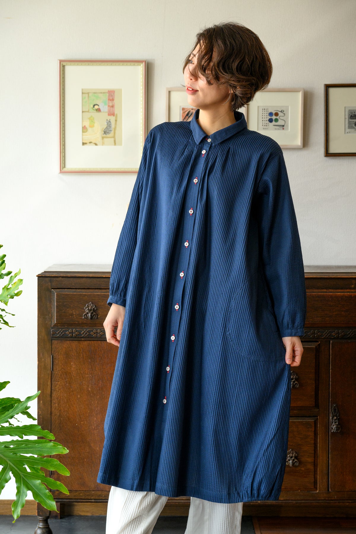 Pintuck Coat Dress NV