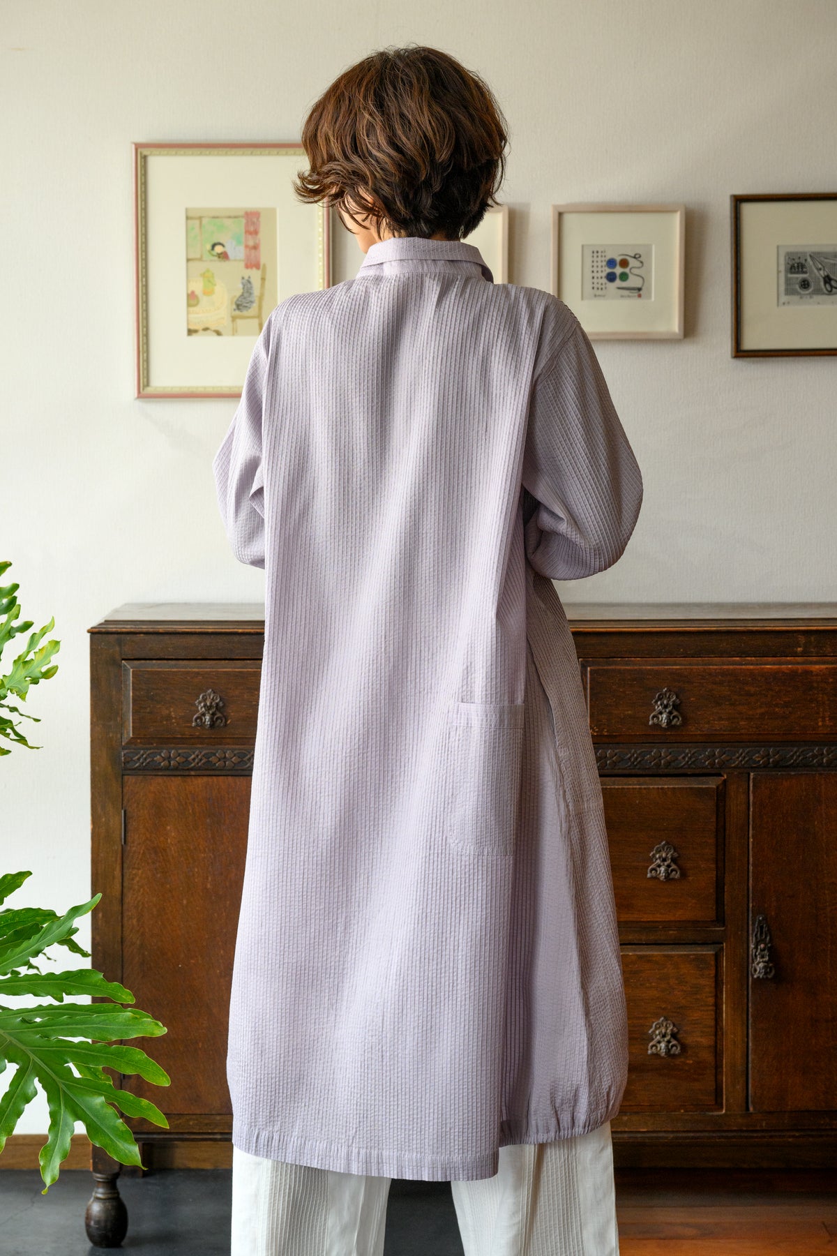 LV pintuck coat dress