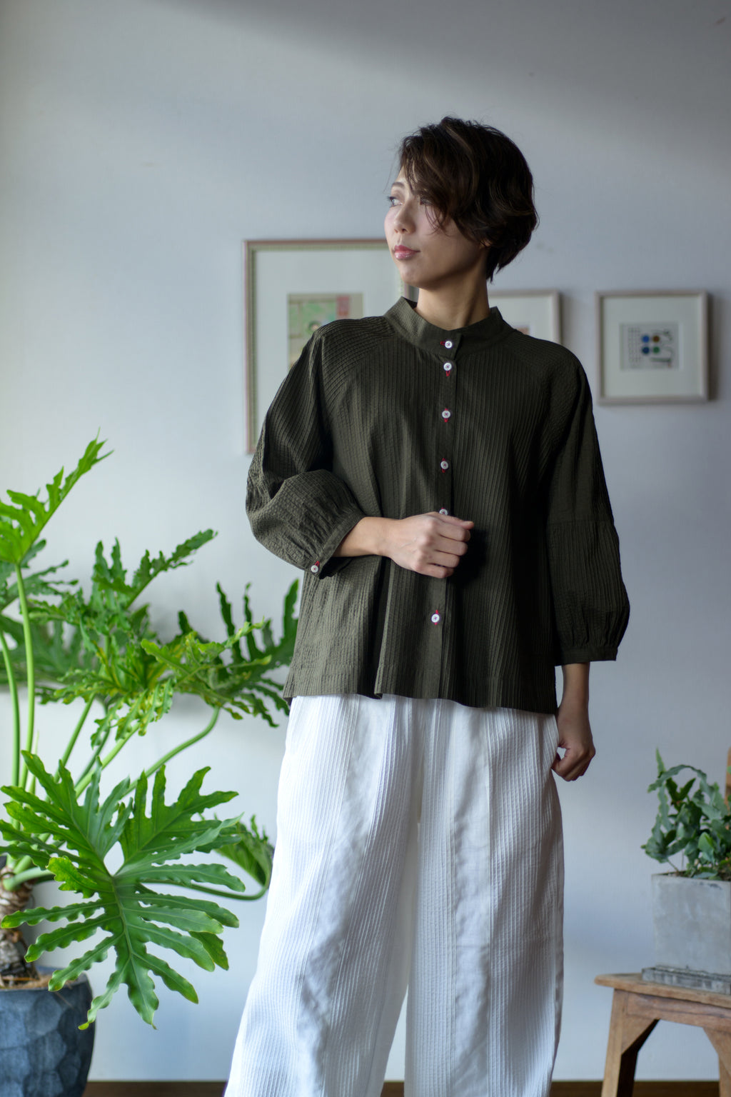Pintuck Puff Blouse KH