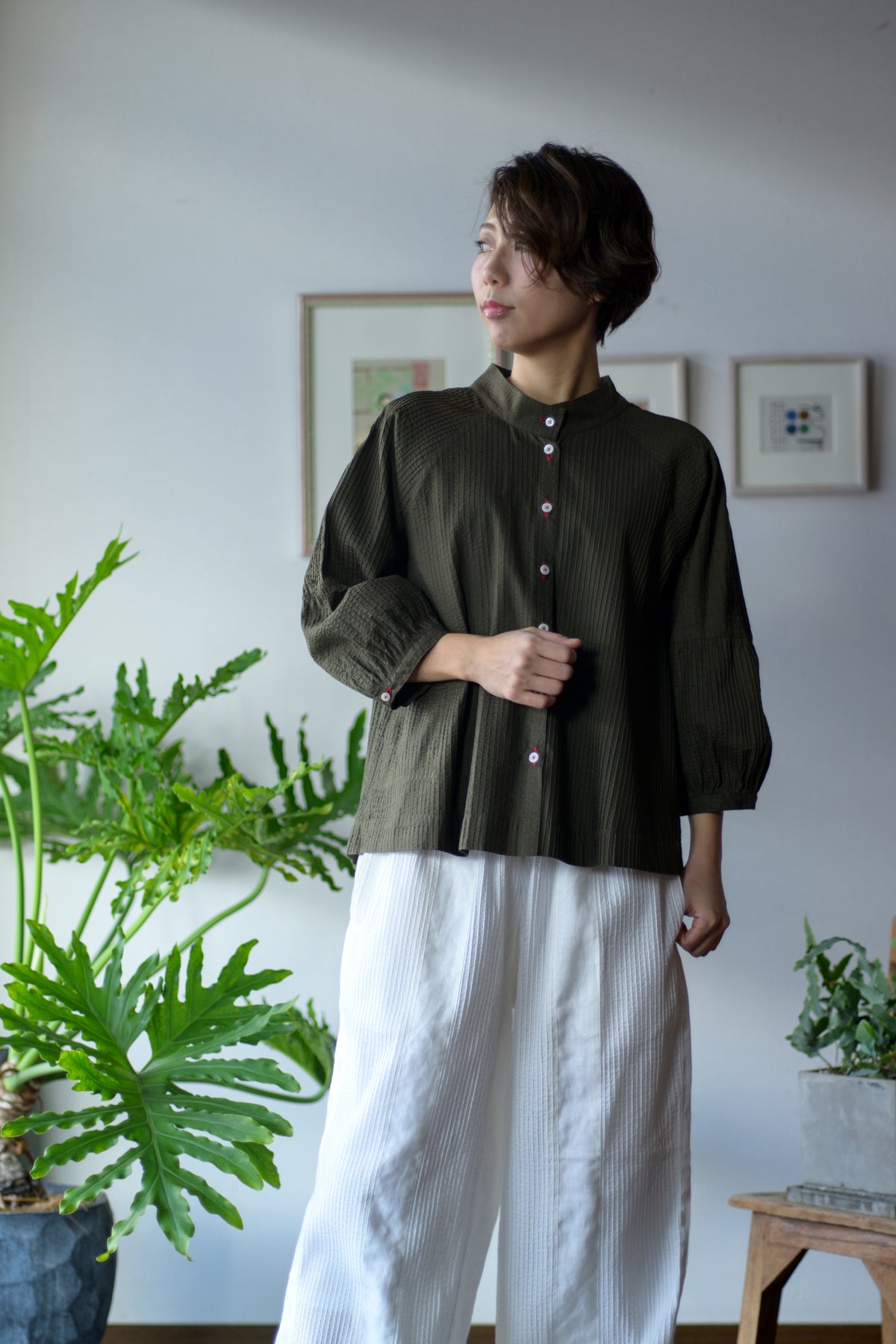 Pintuck Puff Blouse KH