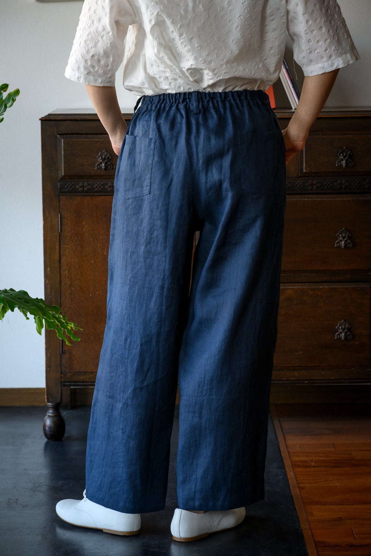 Linen straight pants<br> NV
