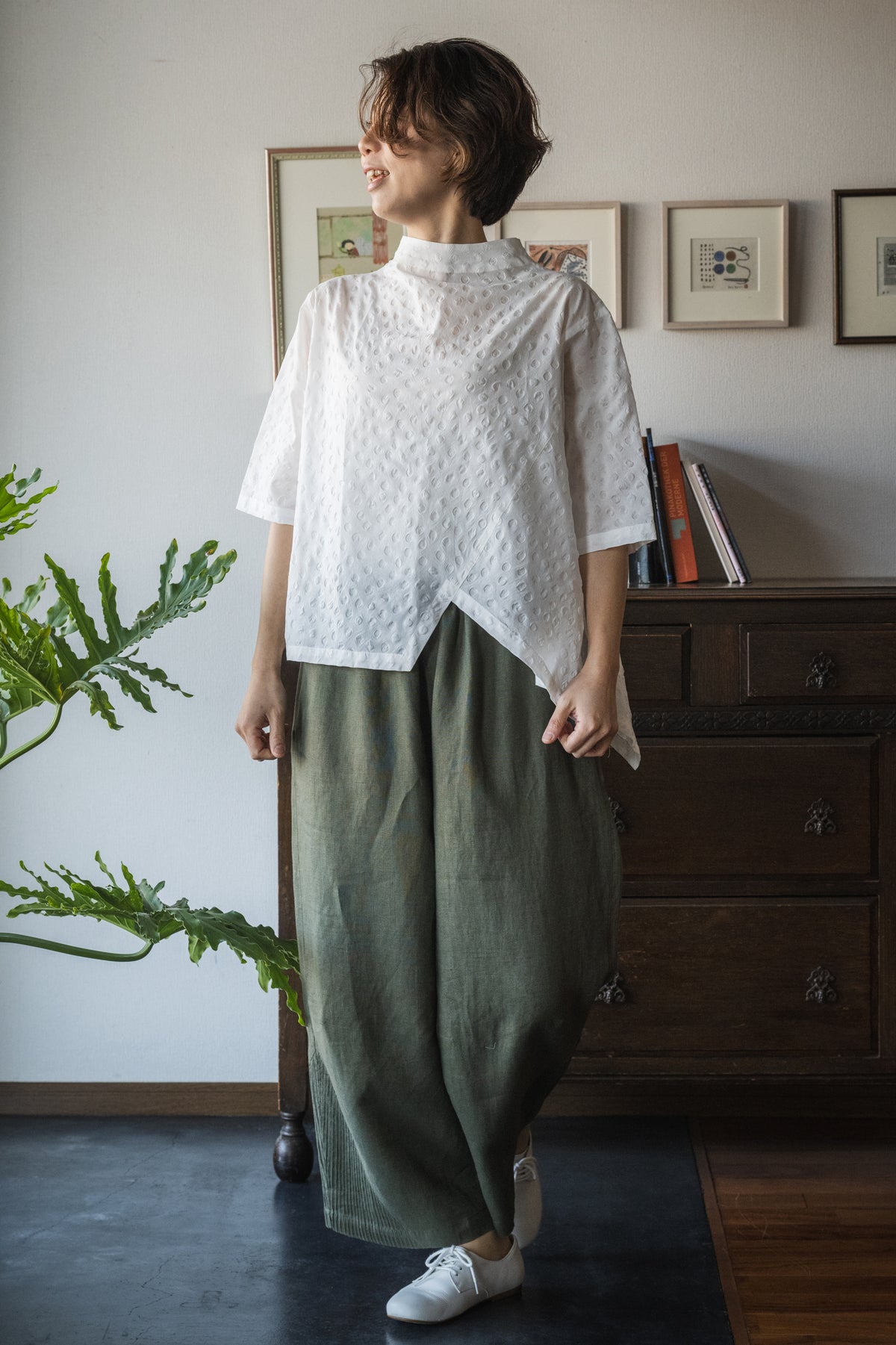 Polka dot cotton blouse<br> IV
