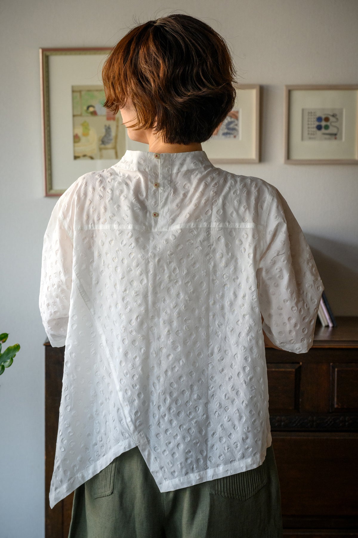 Polka dot cotton blouse<br> IV