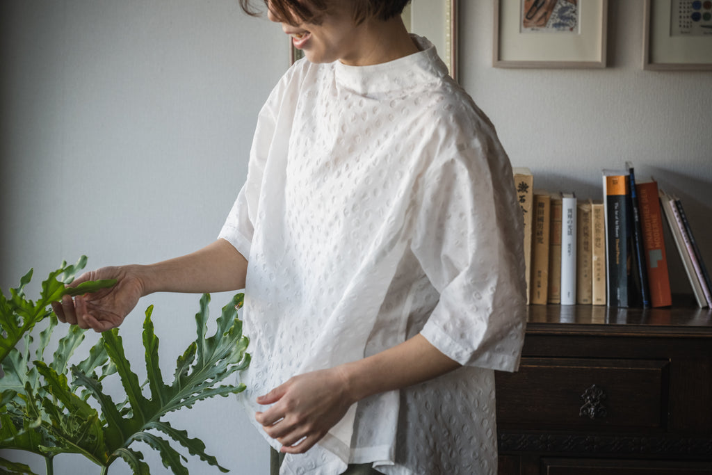 Polka dot cotton blouse<br> IV