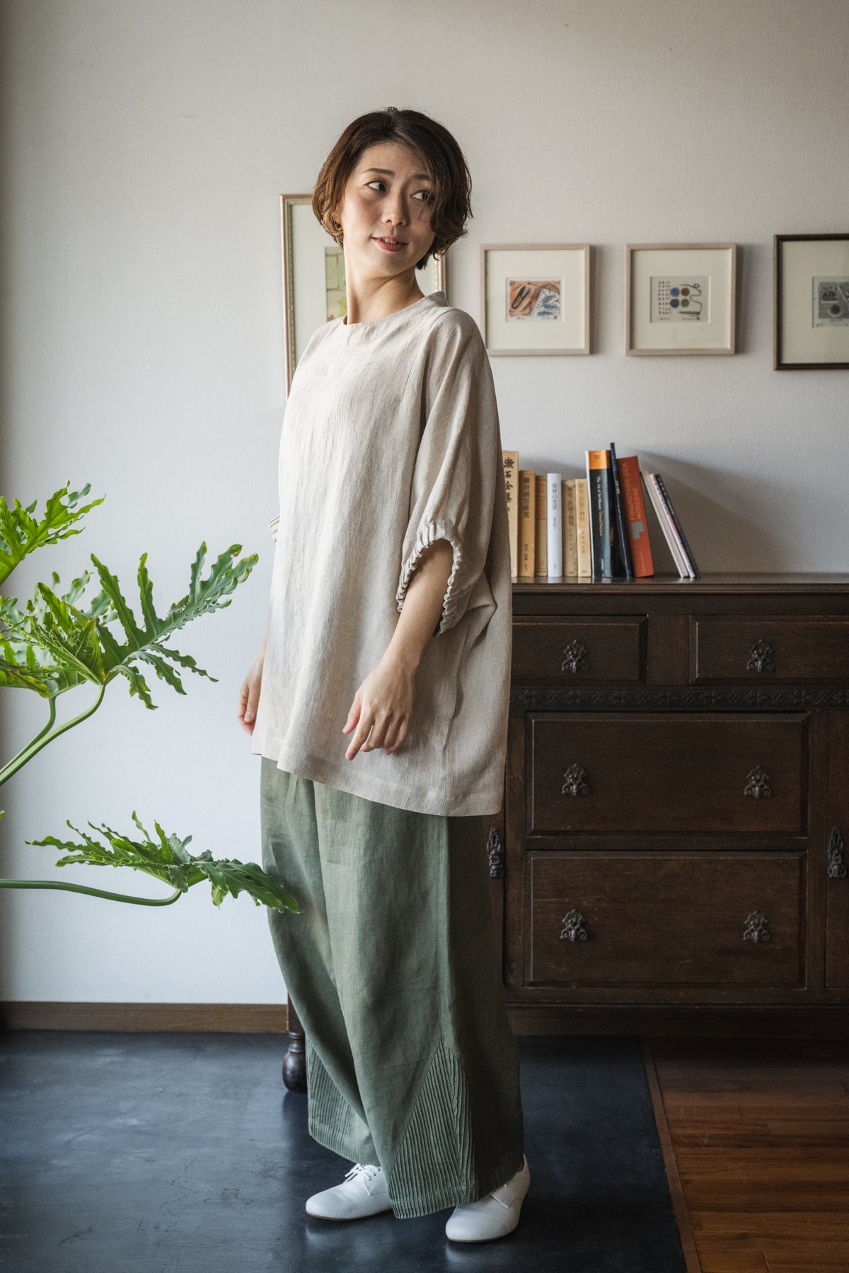Natural linen blouse