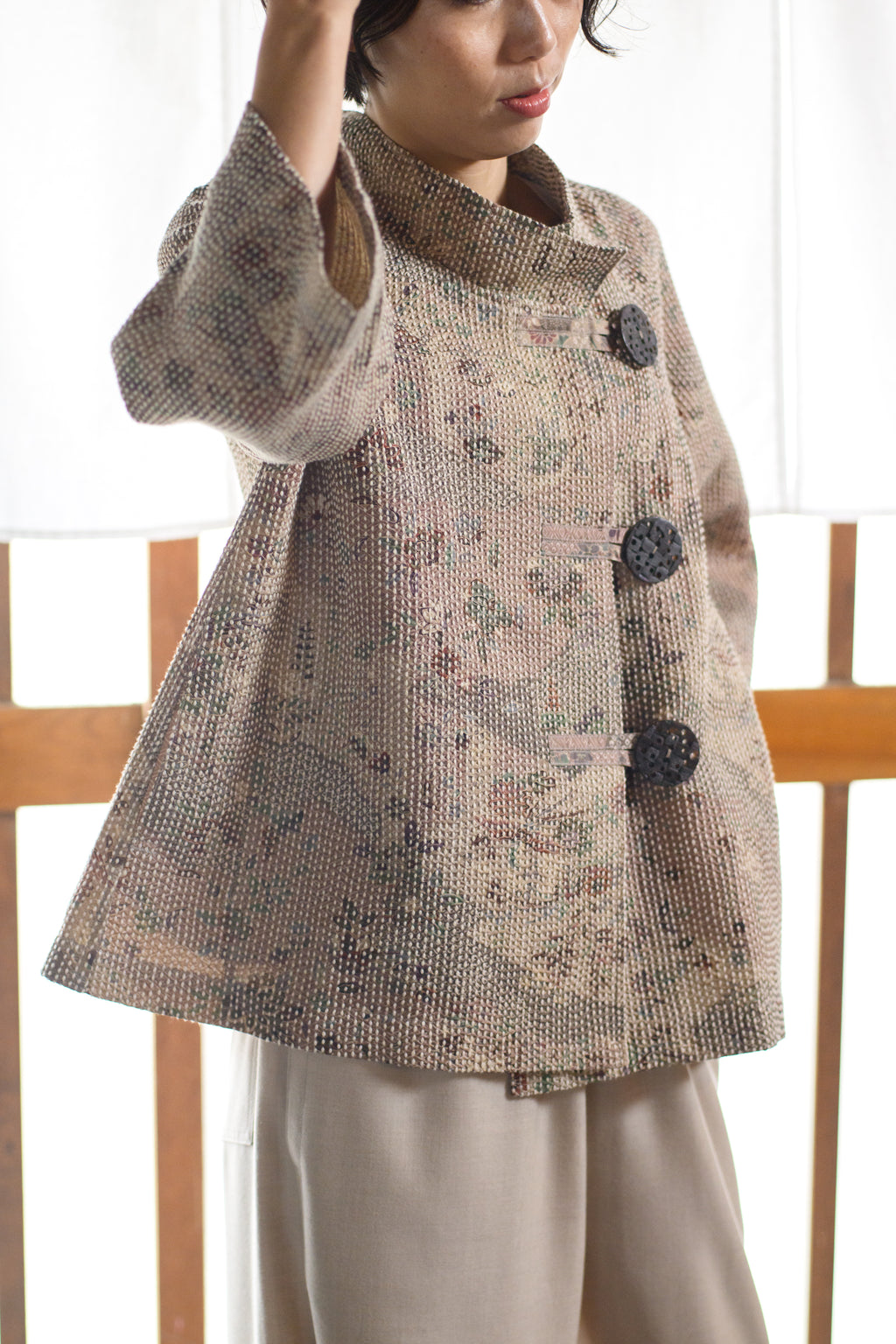 刺し子本場大島紬<br>ジャケット