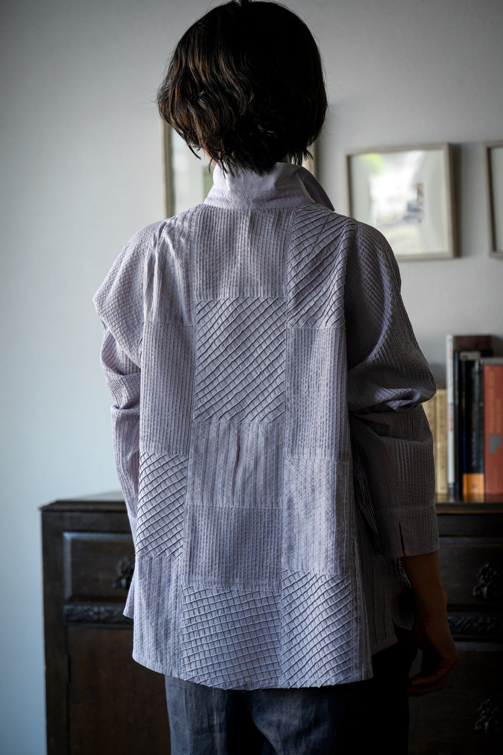 LV pintuck blouse jacket