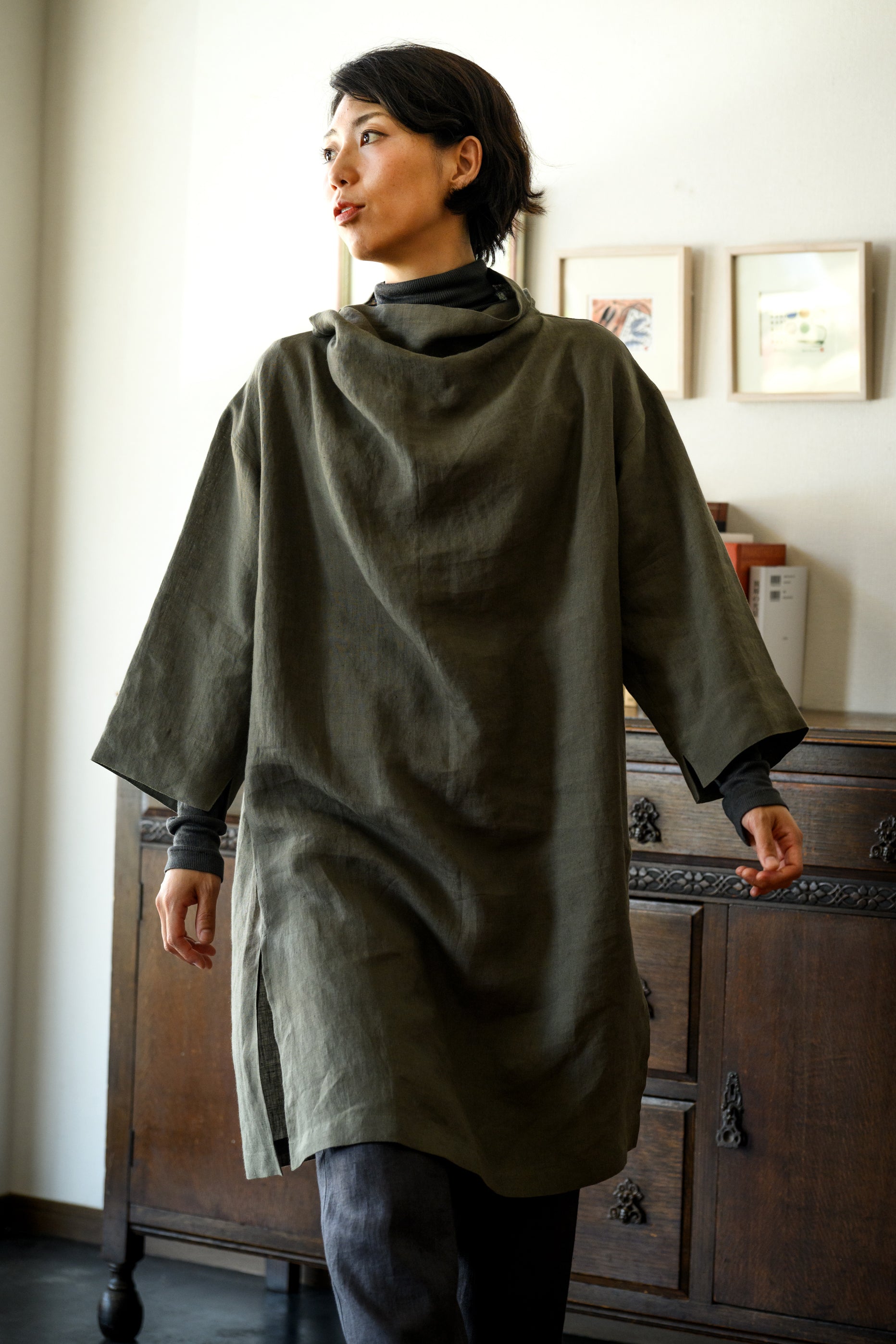 宗像ムージュ　ジャパンリネンワンピース リネンライクワンピース(ワンピース) | GIANNI LO GIUDICE