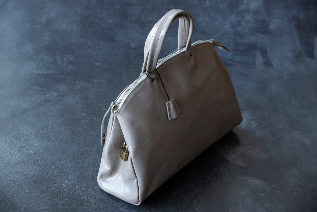 Beautifully transparent and glossy leather