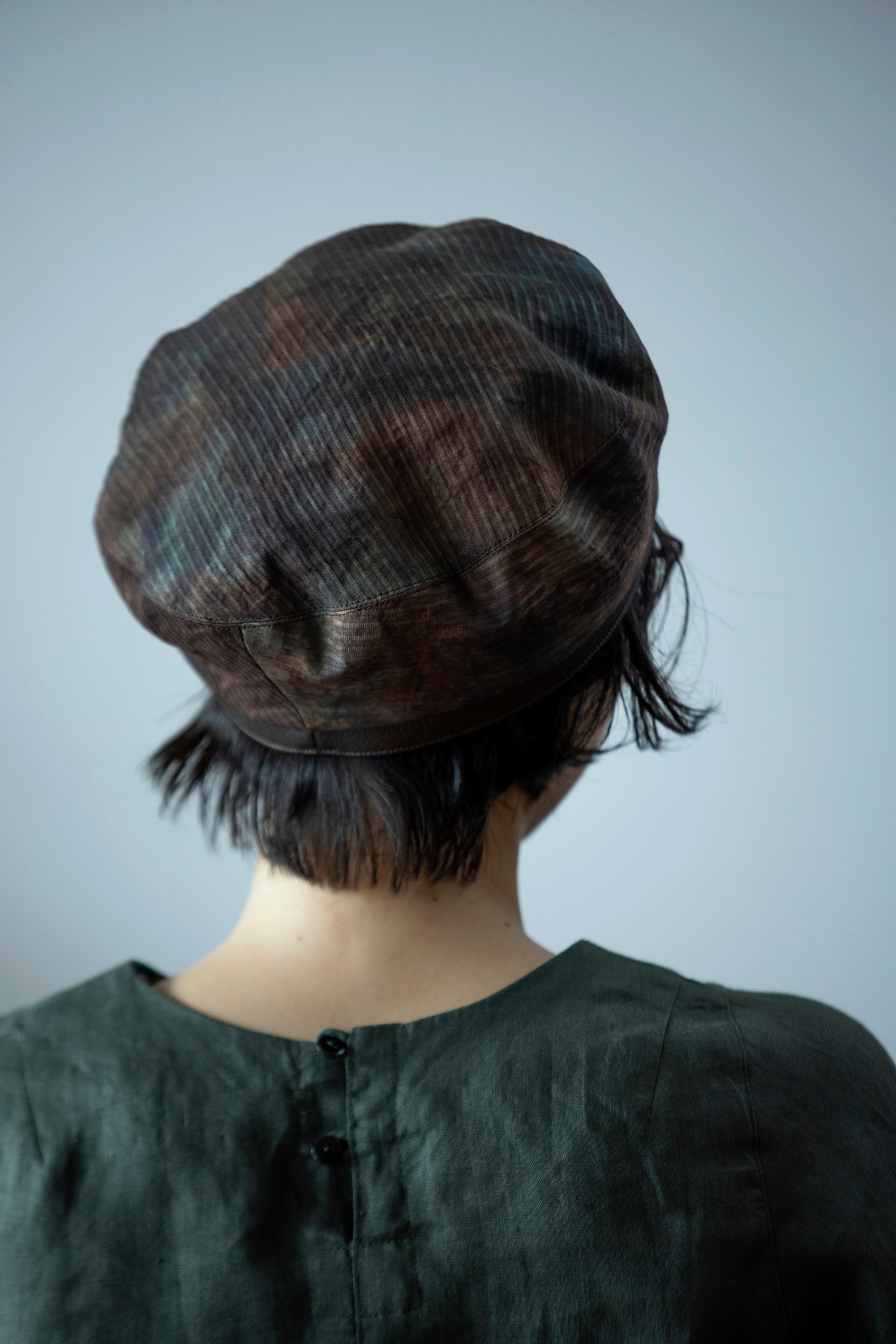 Persimmon tannin dyeing<br> Top Hat Beret