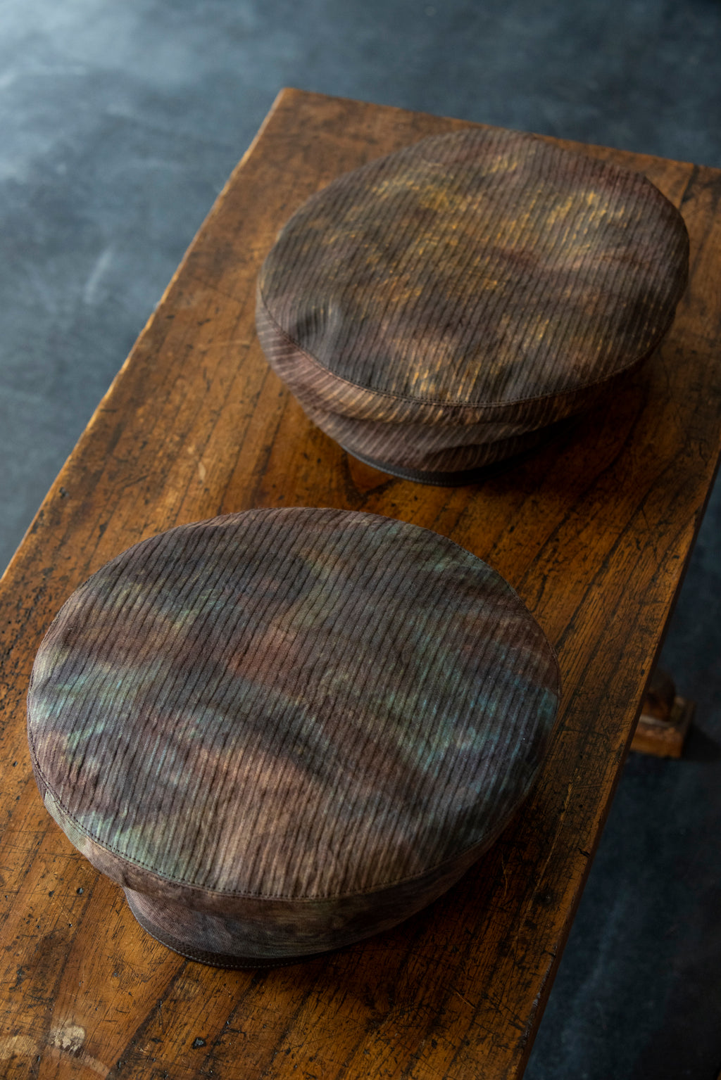 Persimmon tannin dyeing<br> Top Hat Beret