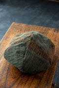 Persimmon tannin dyeing<br> patchwork beret