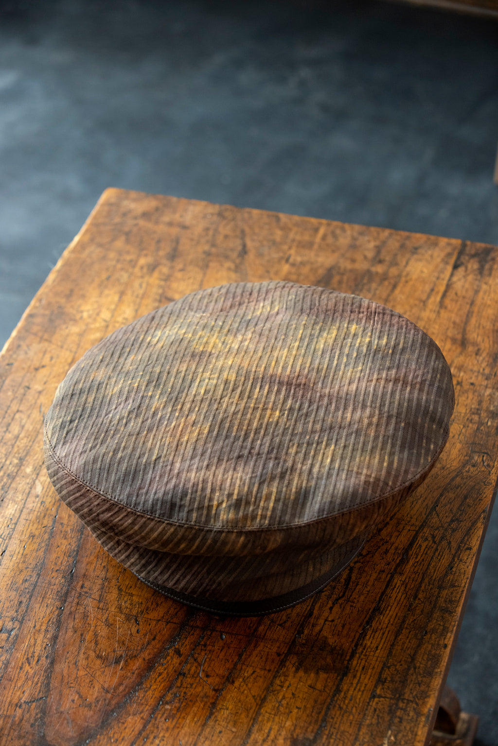 Persimmon tannin dyeing<br> Top Hat Beret