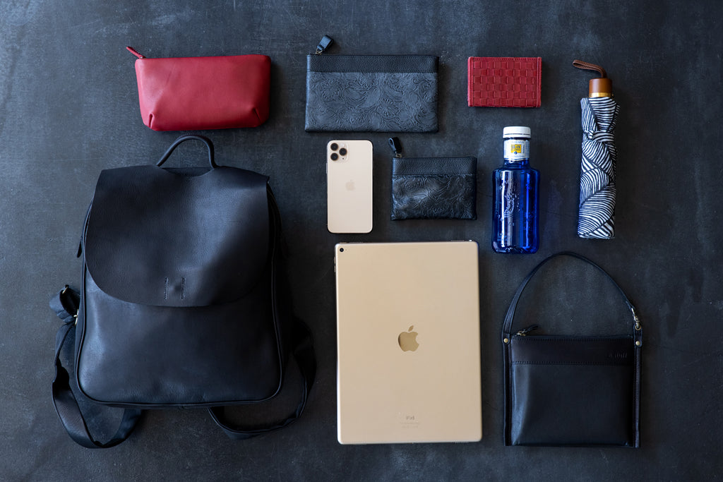 Matte and soft leather backpack