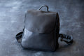 Matte and soft leather backpack