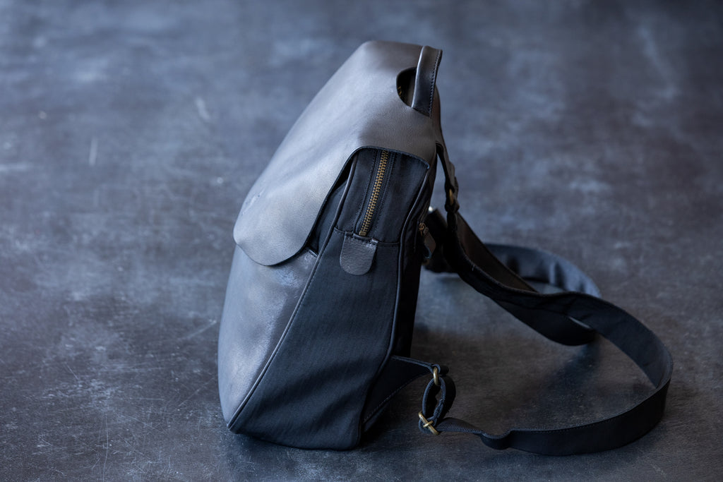 Matte and soft leather backpack