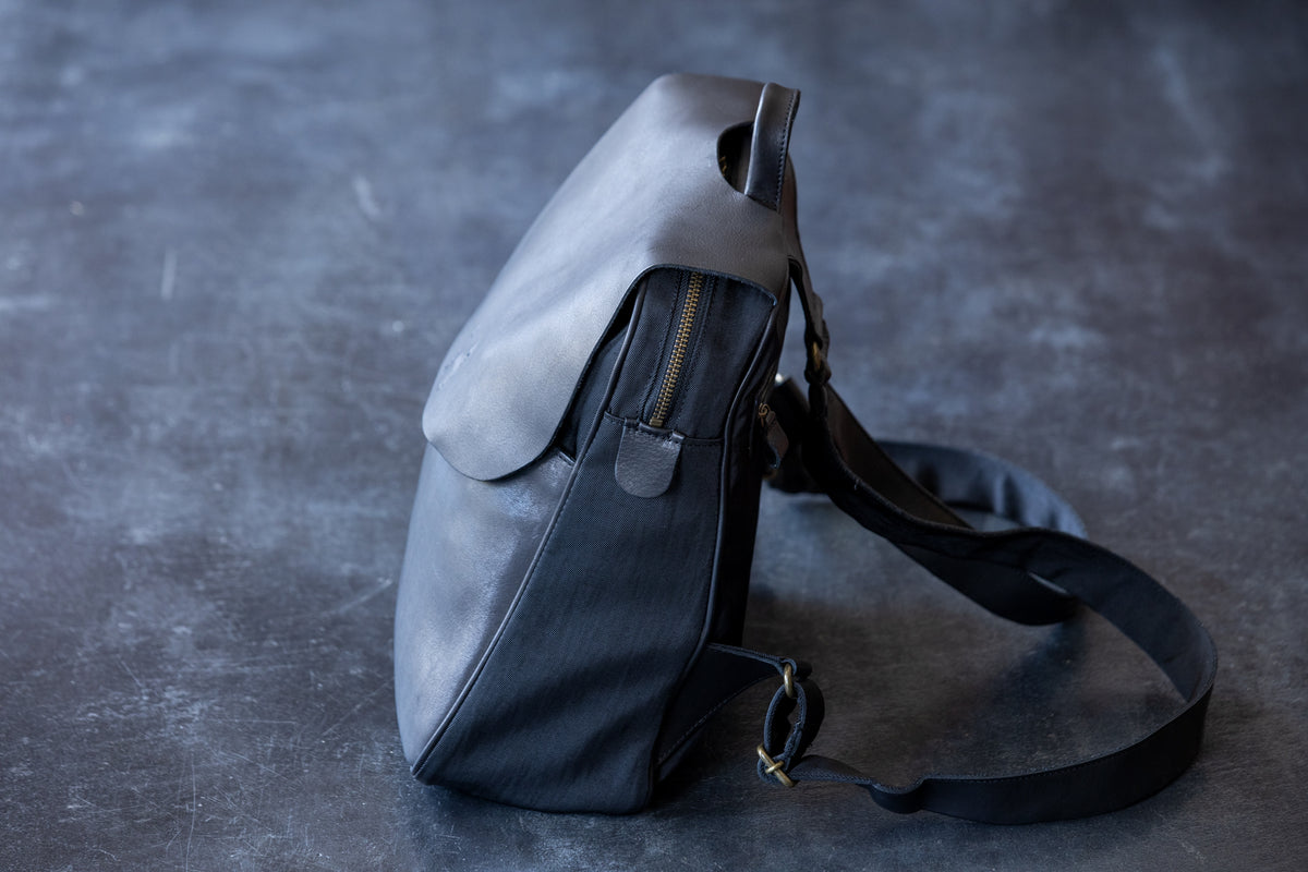 Matte and soft leather backpack