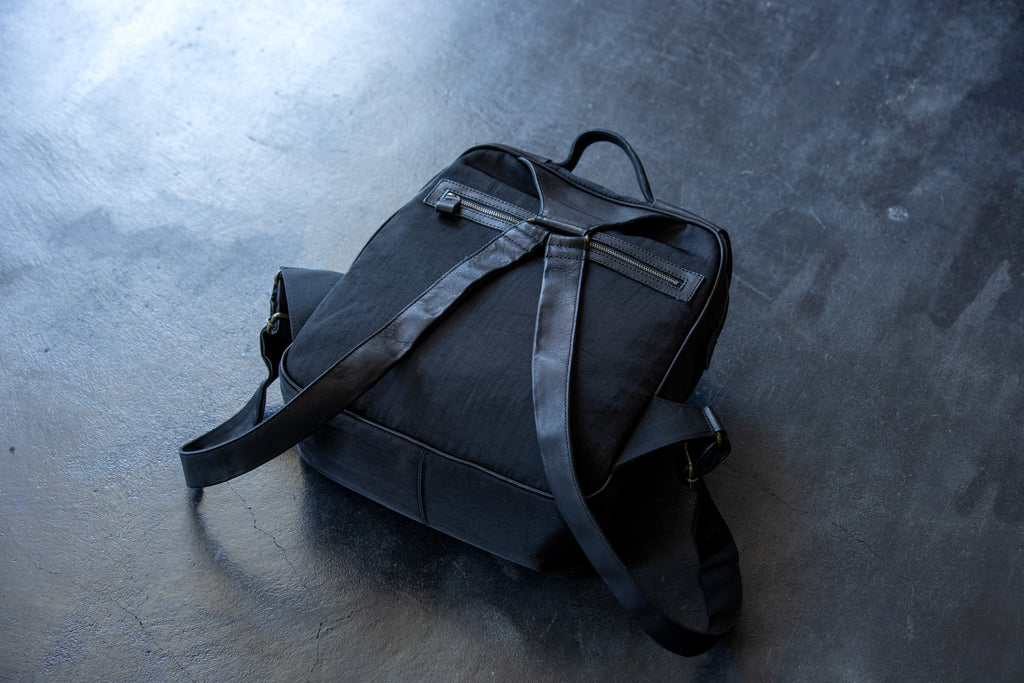 Matte and soft leather backpack