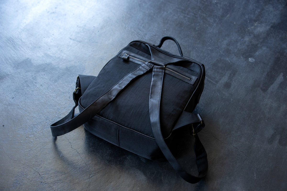 Matte and soft leather backpack